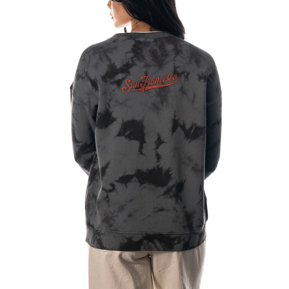 San Francisco Giants The Wild Collective Women's Overdyed Pullover Sweatshirt - MLB Pullover
