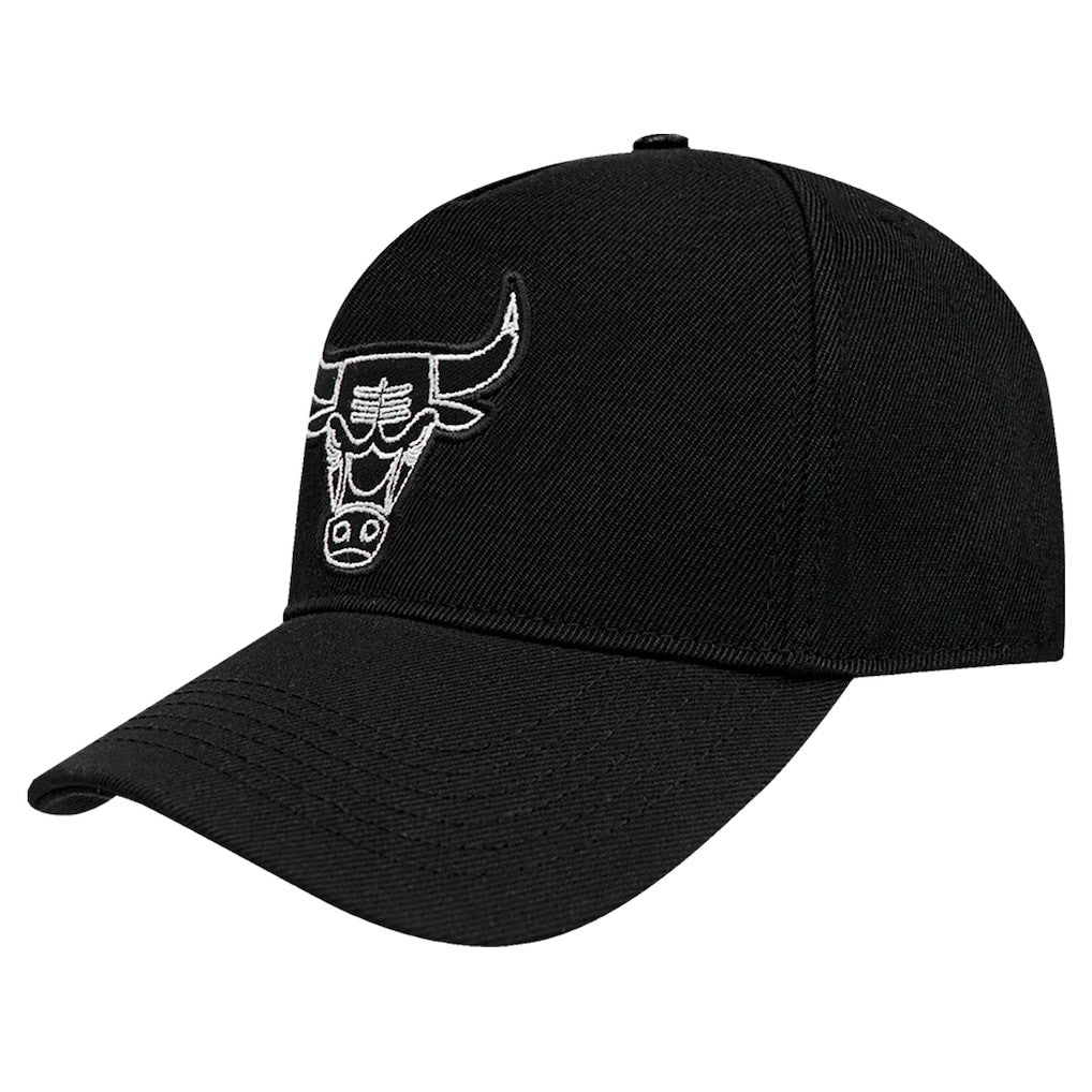 Black Chicago Bulls Pro Standard Paint the City Pinch Front Snapback Hat | NBA