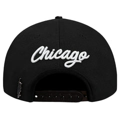 Black Chicago Bulls Pro Standard Paint the City Pinch Front Snapback Hat | NBA