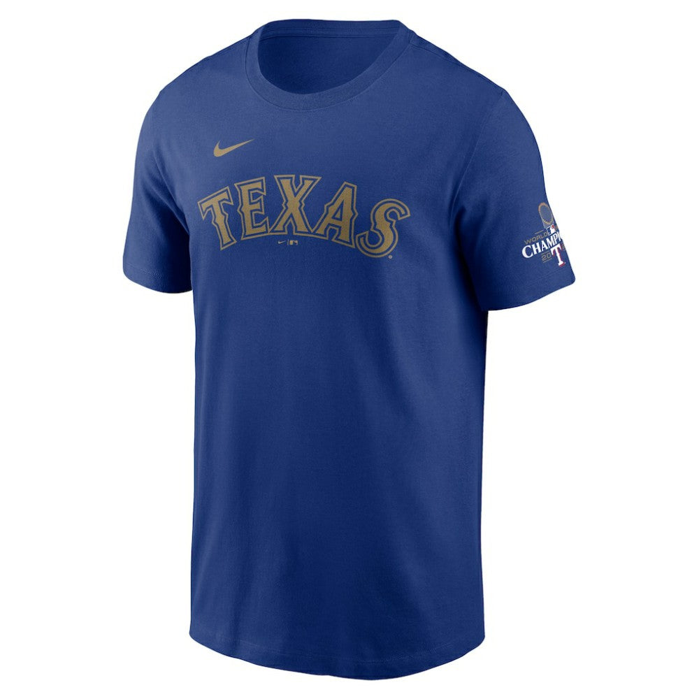 Texas Rangers Nike 2024 Gold Collection Wordmark T-Shirt - MLB T-shirts
