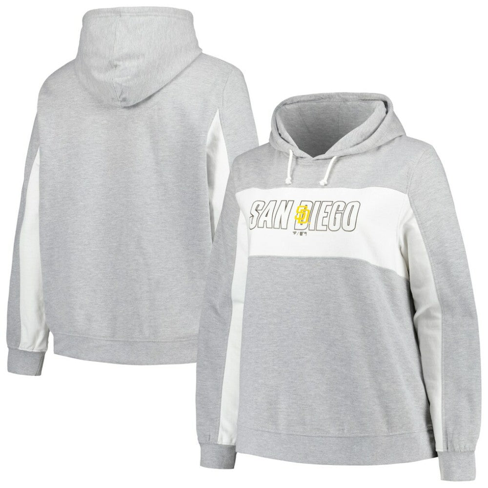 Profile San Diego Padres Women's Plus Size Pullover Hoodie - MLB Hoodies