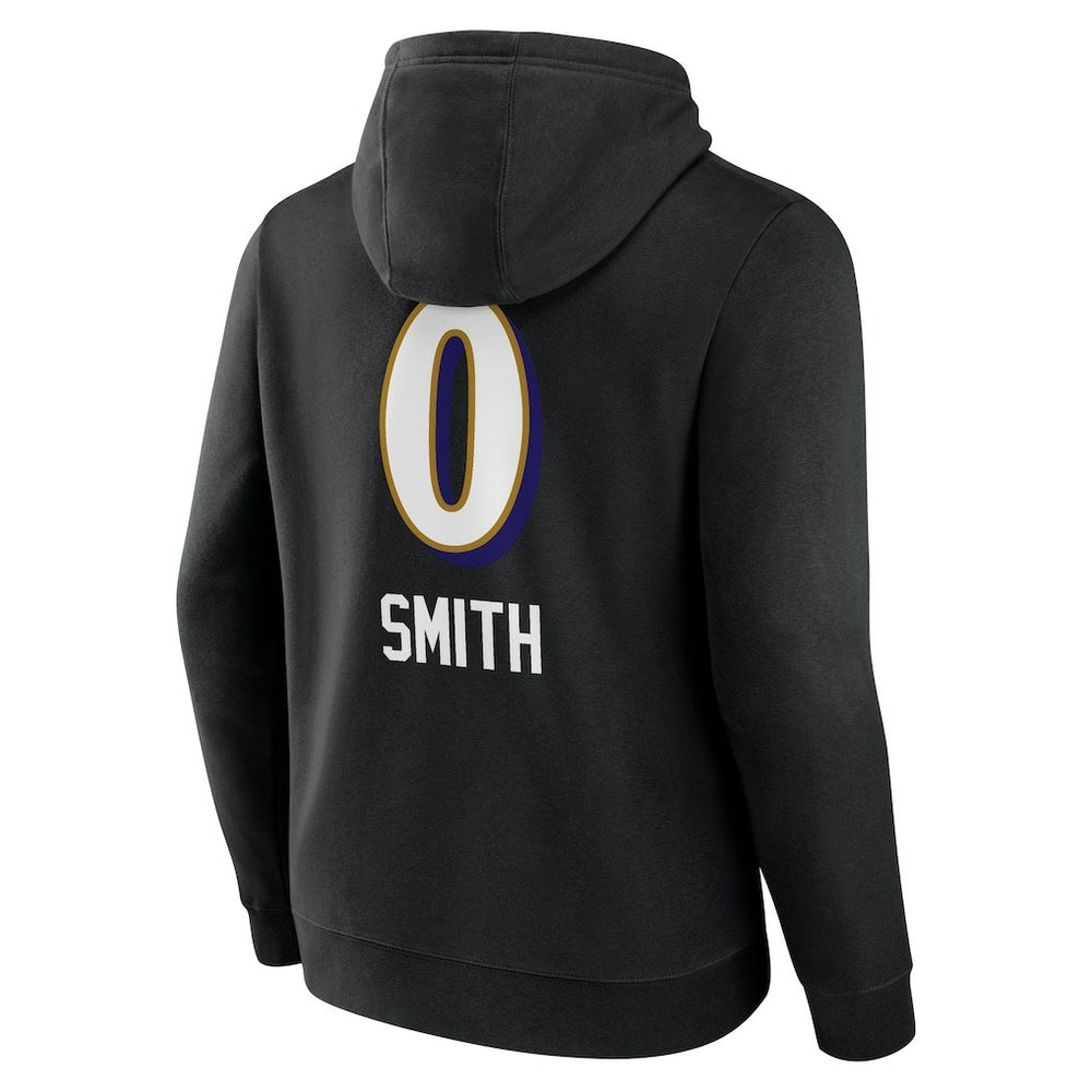 Baltimore Ravens Roquan Smith  Team Wordmark Player Name & Number Pullover Hoodie | NFL Discount