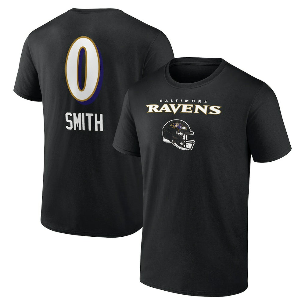Baltimore Ravens Roquan Smith  Team Wordmark Player Name & Number T-Shirt | NFL Sale