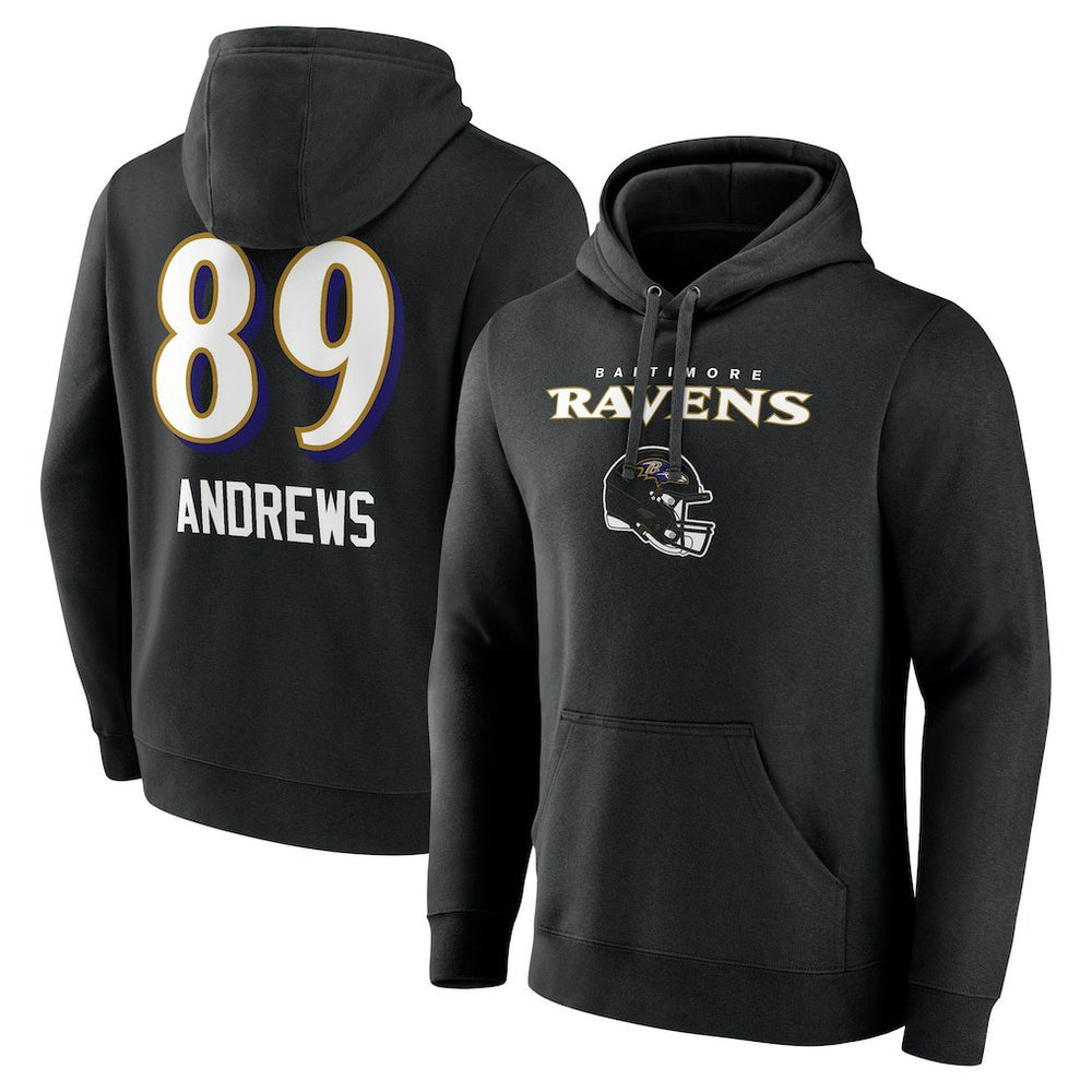 Baltimore Ravens Mark Andrews  Team Wordmark Player Name & Number Pullover Hoodie | NFL US