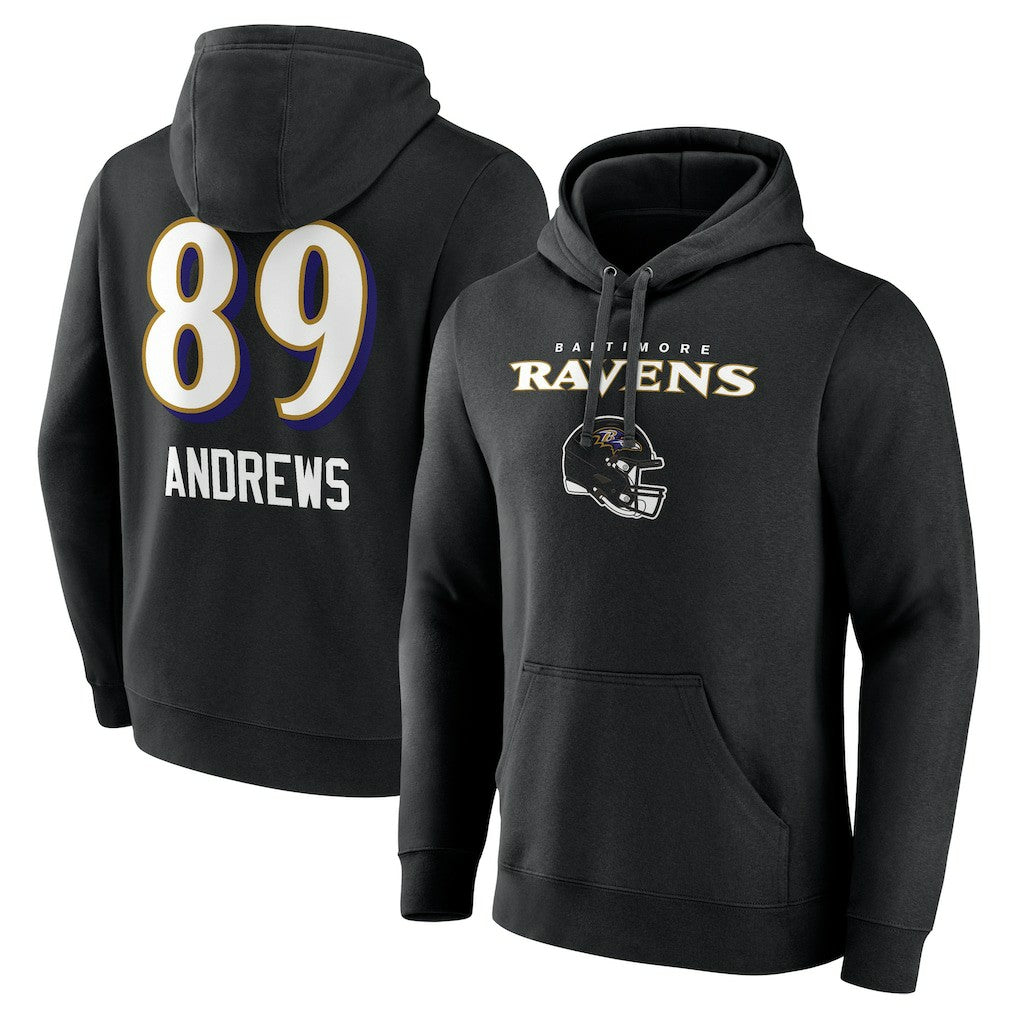Baltimore Ravens Mark Andrews  Team Wordmark Player Name & Number Pullover Hoodie | NFL US