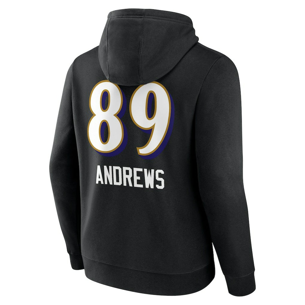 Baltimore Ravens Mark Andrews  Team Wordmark Player Name & Number Pullover Hoodie | NFL US