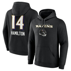 Baltimore Ravens Kyle Hamilton  Team Wordmark Player Name & Number Pullover Hoodie | NFL Near me