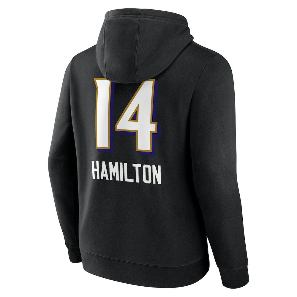 Baltimore Ravens Kyle Hamilton  Team Wordmark Player Name & Number Pullover Hoodie | NFL Near me