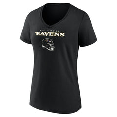 Baltimore Ravens Kyle Hamilton  Women's Team Wordmark Player Name & Number V-Neck T-Shirt | NFL Hot