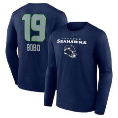Seattle Seahawks Jake Bobo  Team Wordmark Player Name & Number Long Sleeve T-Shirt | NFL Discount