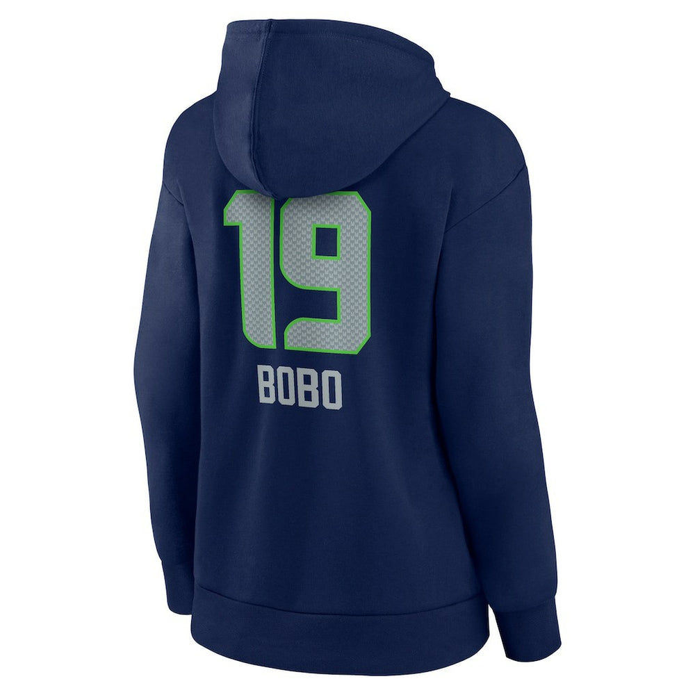 Seattle Seahawks Jake Bobo  Women's Team Wordmark Player Name & Number Pullover Hoodie | NFL New
