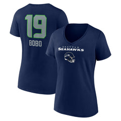 Seattle Seahawks Jake Bobo  Women's Team Wordmark Player Name & Number V-Neck T-Shirt | NFL Online