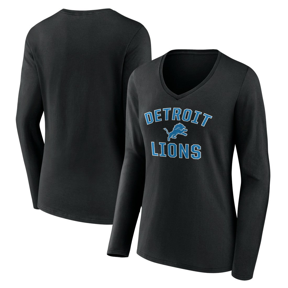 Detroit Lions Women's Victory Arch V-Neck Long Sleeve T-Shirt | NFL On sale