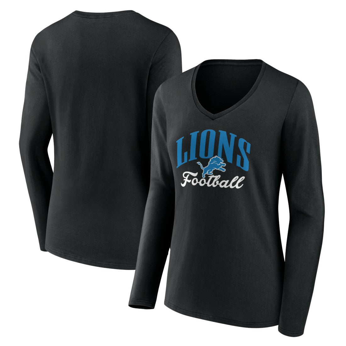 Detroit Lions Women's Victory Script V-Neck Long Sleeve T-Shirt | NFL Near me