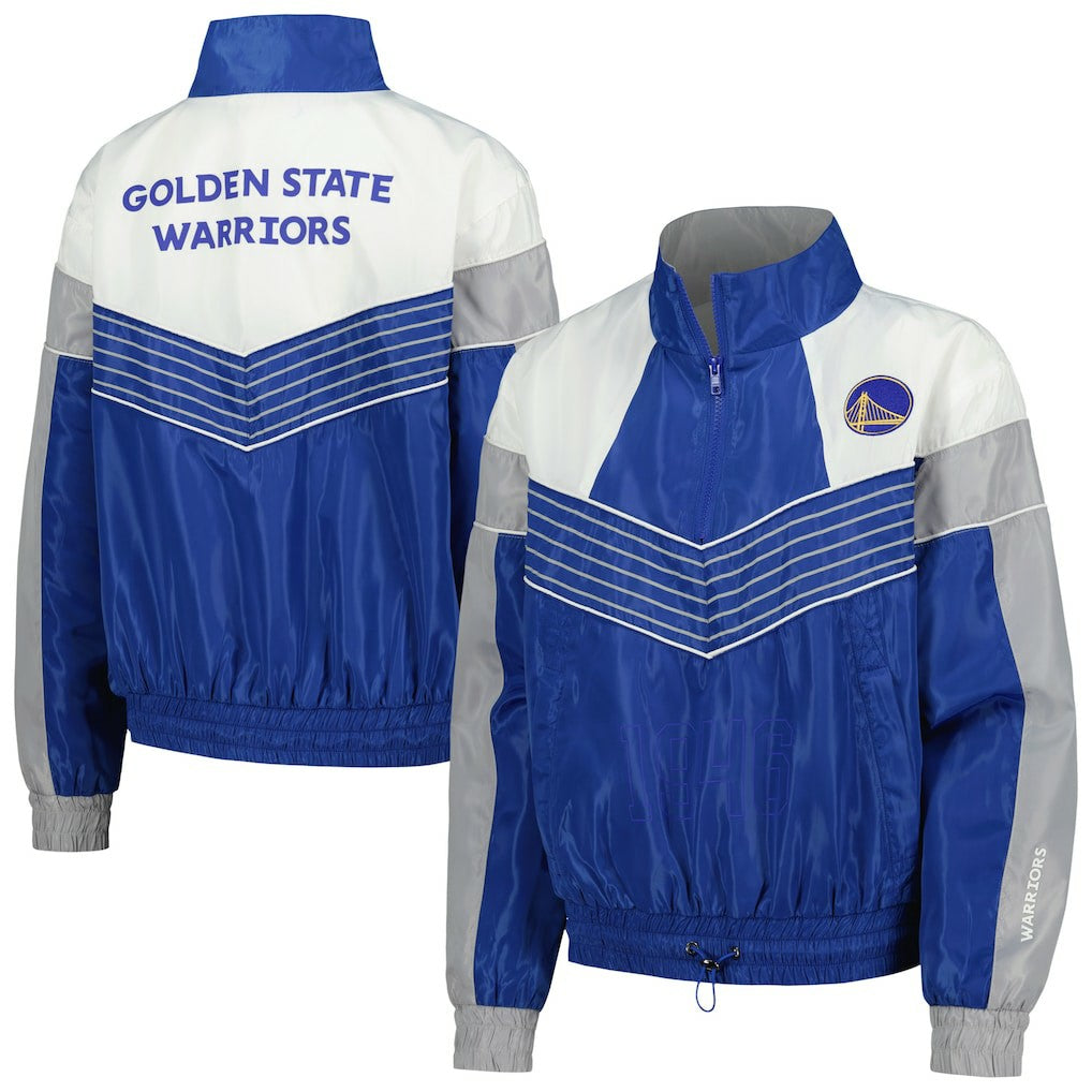 Royal Golden State Warriors The Wild Collective Women's Courtside Half-Zip Track Jacket sale | NBA