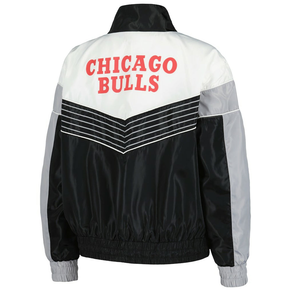 Black Chicago Bulls The Wild Collective Women's Courtside Half-Zip Track Jacket | NBA