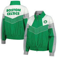 Kelly Green Boston Celtics The Wild Collective Women's Courtside Half-Zip Track Jacket | NBA