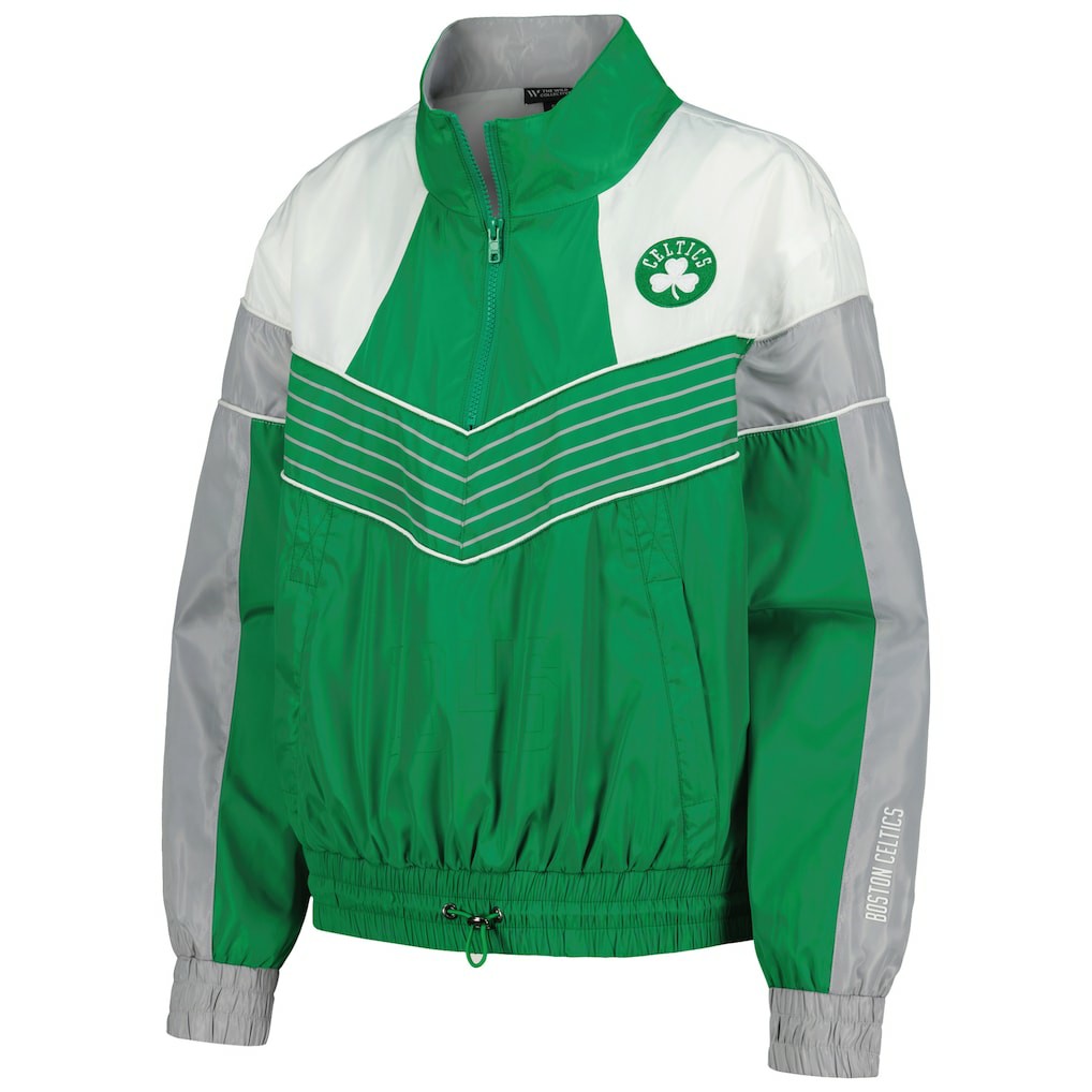 Kelly Green Boston Celtics The Wild Collective Women's Courtside Half-Zip Track Jacket | NBA