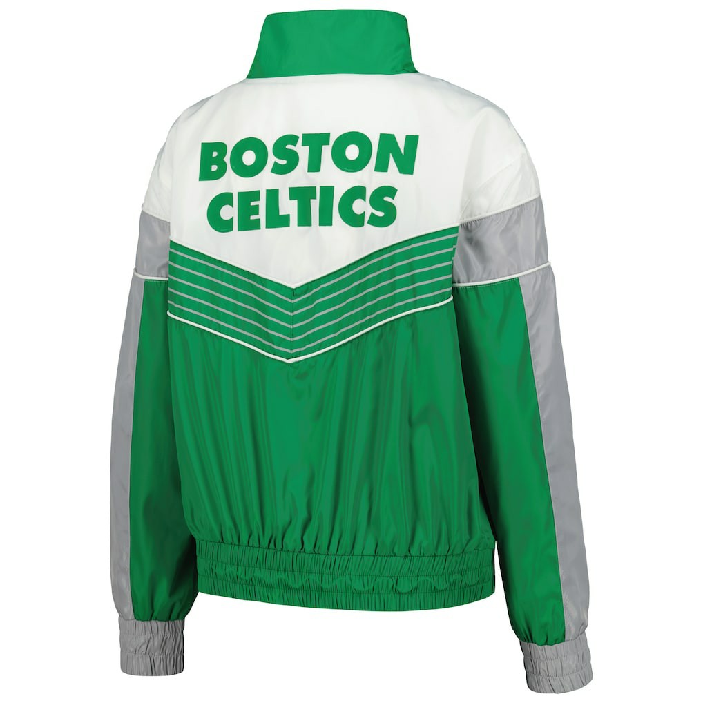 Kelly Green Boston Celtics The Wild Collective Women's Courtside Half-Zip Track Jacket | NBA