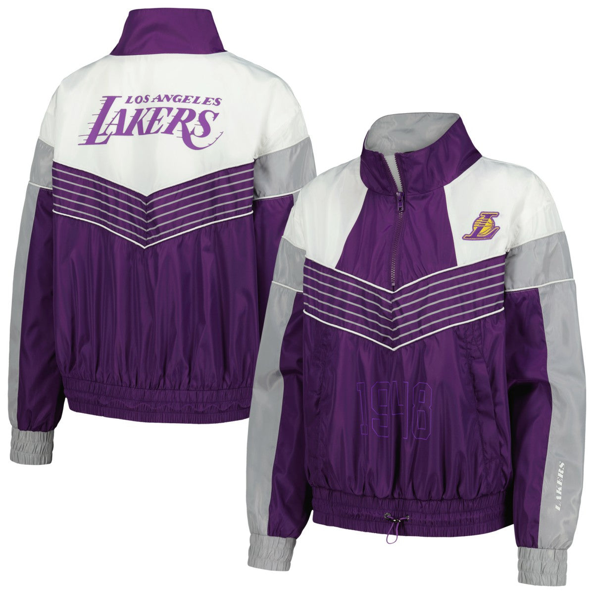 Purple Los Angeles Lakers The Wild Collective Women's Courtside Half-Zip Track Jacket | NBA