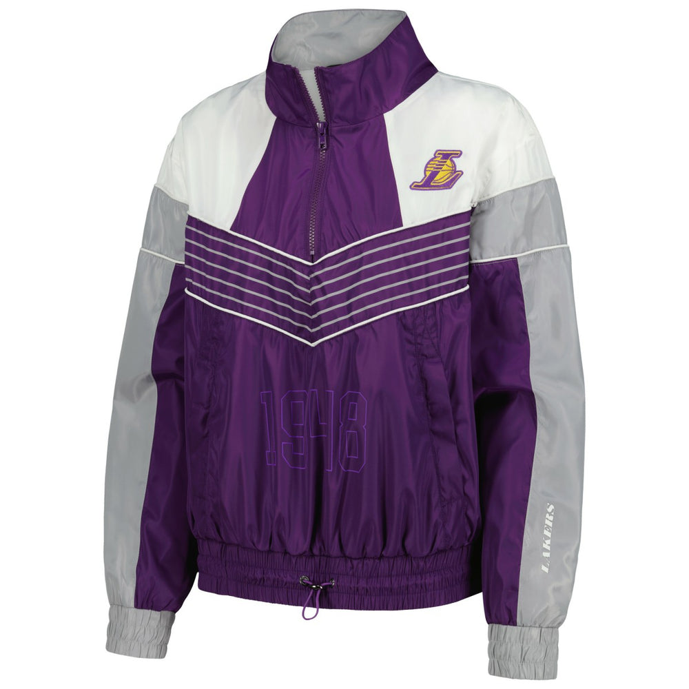 Purple Los Angeles Lakers The Wild Collective Women's Courtside Half-Zip Track Jacket | NBA