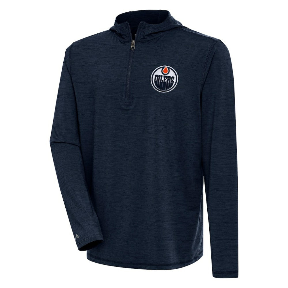 Edmonton Oilers Antigua Tidy Quarter-Zip Pullover Hoodie -  NHL Hoodies