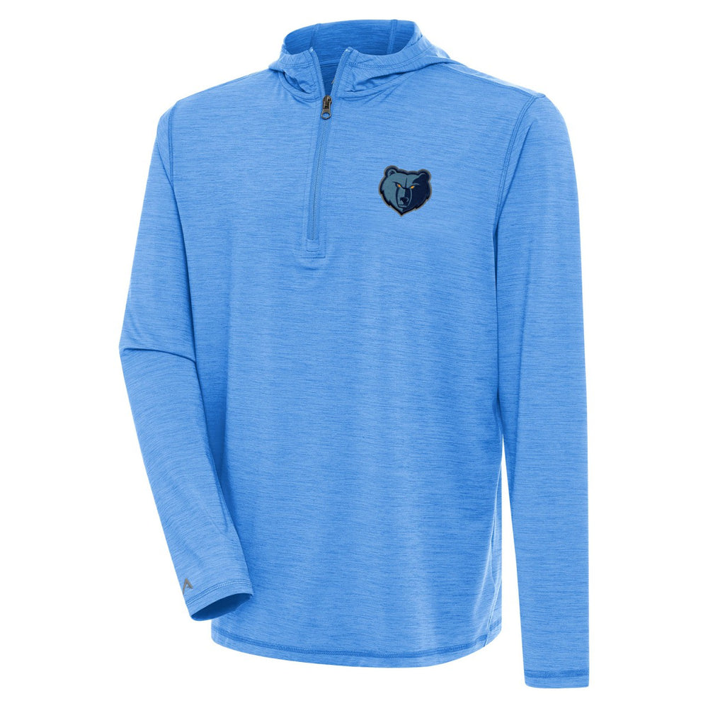 Heather Powder Blue Memphis Grizzlies Antigua Tidy Quarter-Zip Lightweight Pullover Top | NBA