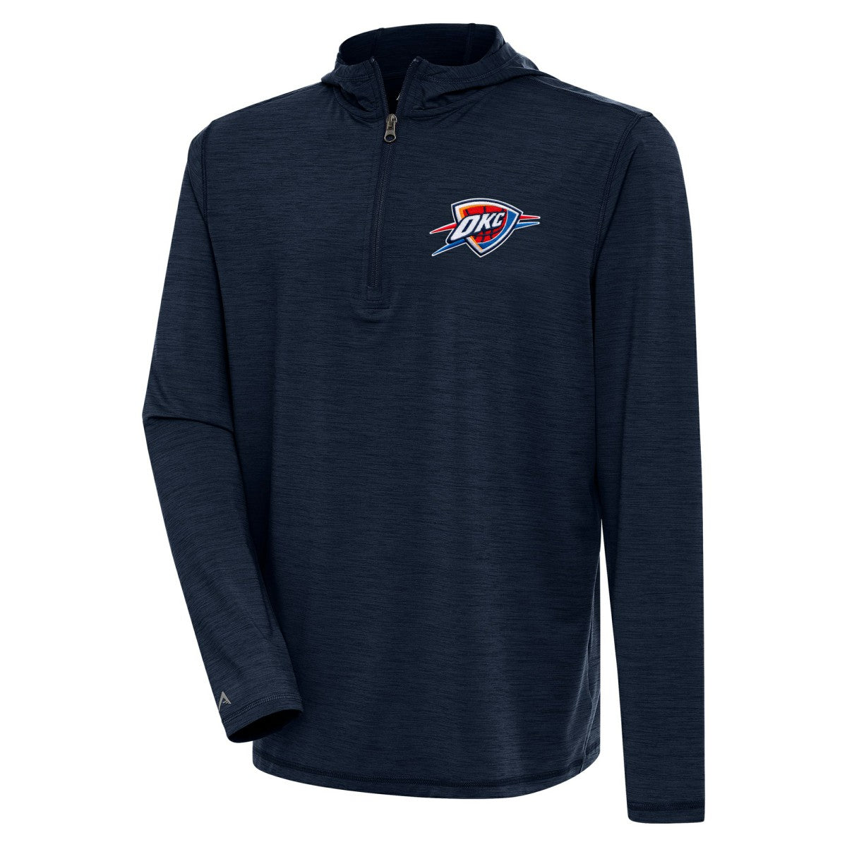 Heather Navy Oklahoma City Thunder Antigua Tidy Quarter-Zip Lightweight Pullover Top | NBA