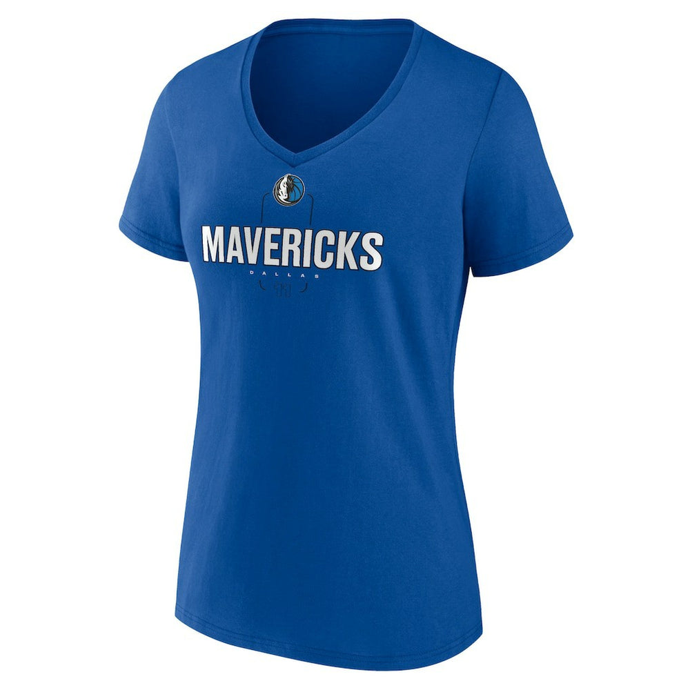 Blue Kyrie Irving Dallas Mavericks Women's Behind The Back Name & Number V-Neck T-Shirt sale | NBA