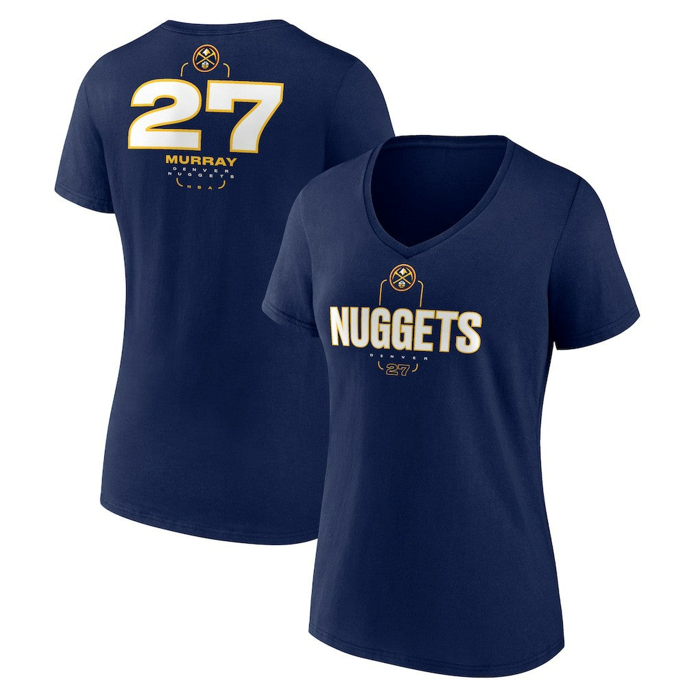 Navy Jamal Murray Denver Nuggets Women's Behind The Back Name & Number V-Neck T-Shirt sale | NBA