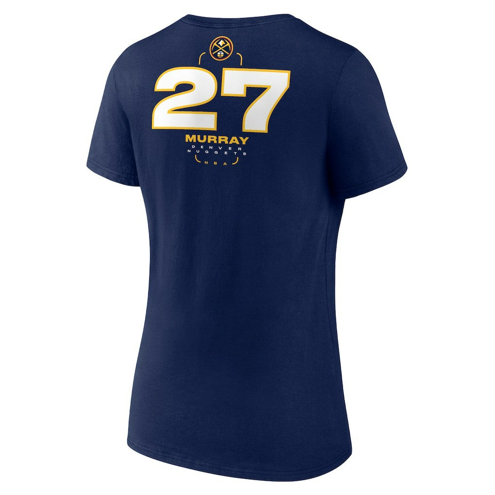 Navy Jamal Murray Denver Nuggets Women's Behind The Back Name & Number V-Neck T-Shirt sale | NBA