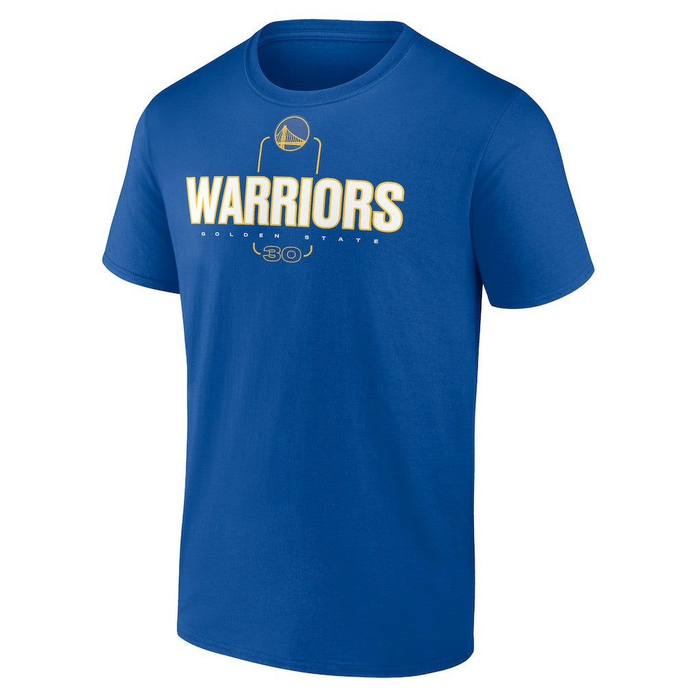 Royal Stephen Curry Golden State Warriors Behind The Back Name & Number T-Shirt sale | NBA