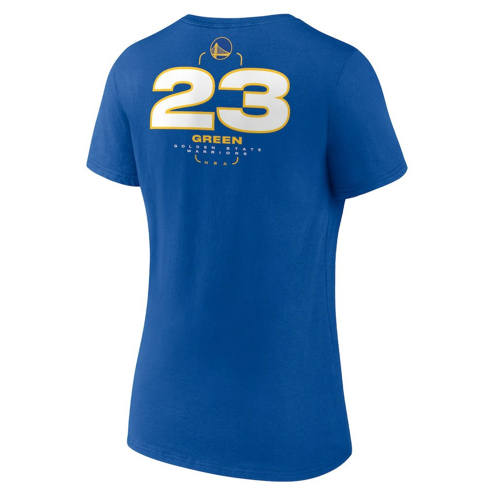 Royal Draymond Green Golden State Warriors Women's Behind The Back Name & Number V-Neck T-Shirt sale | NBA