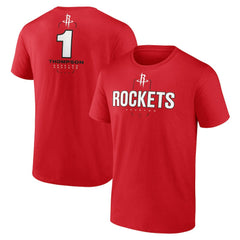 Red Amen Thompson Houston Rockets Behind The Back Name & Number T-Shirt | NBA