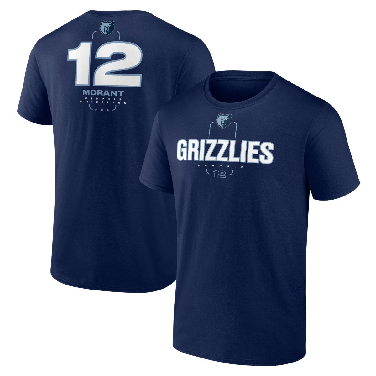 Navy Ja Morant Memphis Grizzlies Behind The Back Name & Number T-Shirt | NBA