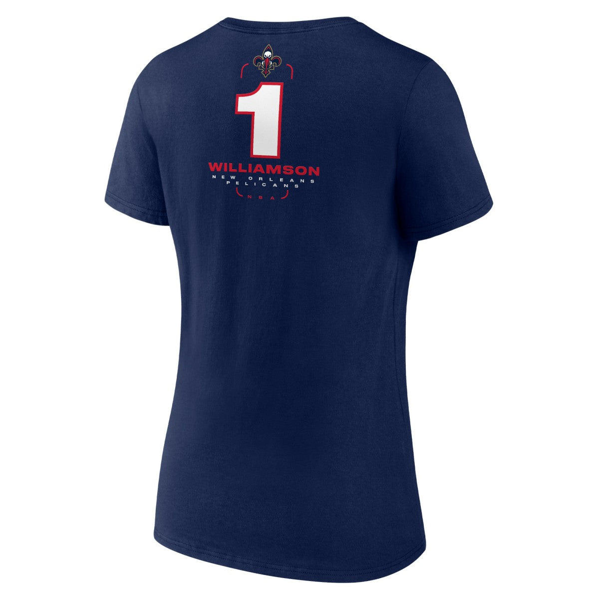 Navy Zion Williamson New Orleans Pelicans Women's Behind The Back Name & Number V-Neck T-Shirt | NBA