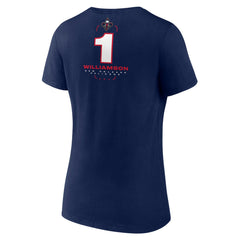 Navy Zion Williamson New Orleans Pelicans Women's Behind The Back Name & Number V-Neck T-Shirt | NBA