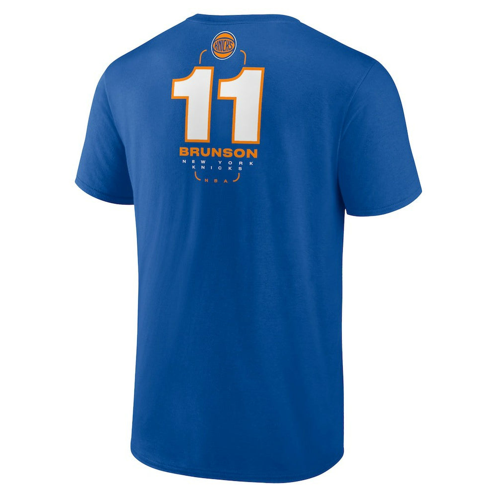Blue Jalen Brunson New York Knicks Behind The Back Name & Number T-Shirt | NBA