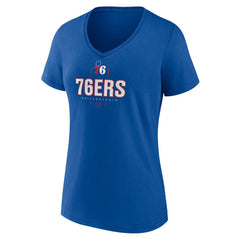 Royal Tyrese Maxey Philadelphia 76ers Women's Behind The Back Name & Number V-Neck T-Shirt | NBA