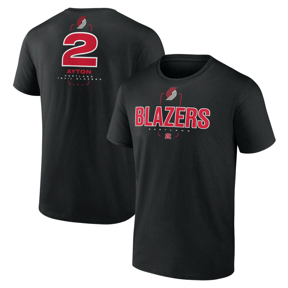 Black Deandre Ayton Portland Trail Blazers Behind The Back Name & Number T-Shirt | NBA