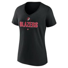 Black Deandre Ayton Portland Trail Blazers Women's Behind The Back Name & Number V-Neck T-Shirt | NBA