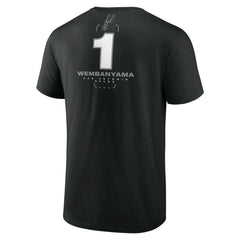 Black Victor Wembanyama San Antonio Spurs Behind The Back Name & Number T-Shirt | NBA