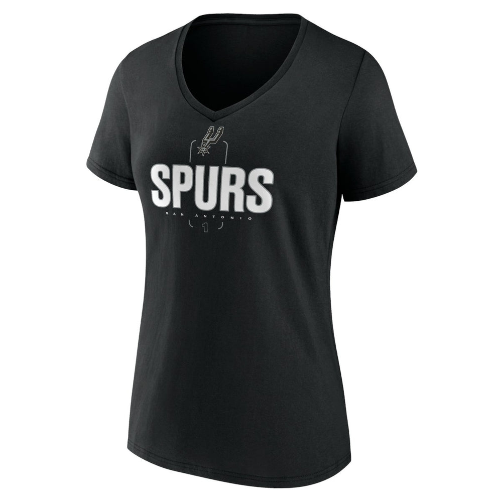 Black Victor Wembanyama San Antonio Spurs Women's Behind The Back Name & Number V-Neck T-Shirt | NBA