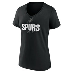 Black Victor Wembanyama San Antonio Spurs Women's Behind The Back Name & Number V-Neck T-Shirt | NBA