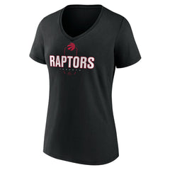 Black Scottie Barnes Toronto Raptors Women's Behind The Back Name & Number V-Neck T-Shirt | NBA