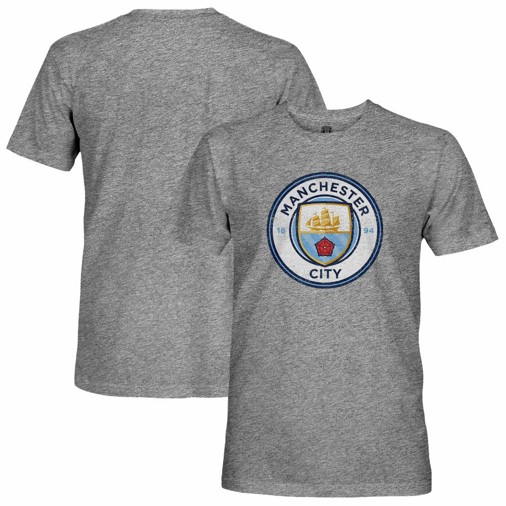 Manchester City 1863FC Tri-Blend Color Crest T-Shirt