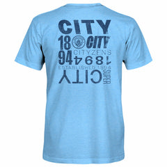 Manchester City 1863FC Front Back Text Twisted Tri-Blend Slub T-Shirt
