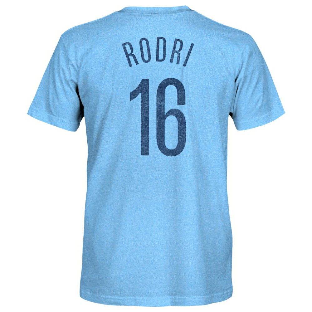Rodrigo Manchester City 1863FC Player Name & Number Twisted Tri-Blend Slub T-Shirt
