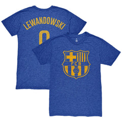 Robert Lewandowski Barcelona 1863FC Player Name & Number Twisted Tri-Blend Slub T-Shirt