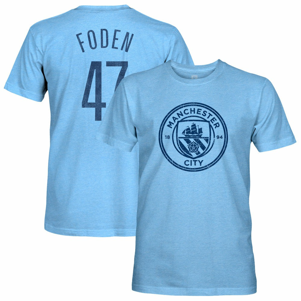 Phil Foden Manchester City 1863FC Player Name & Number Twisted Tri-Blend Slub T-Shirt